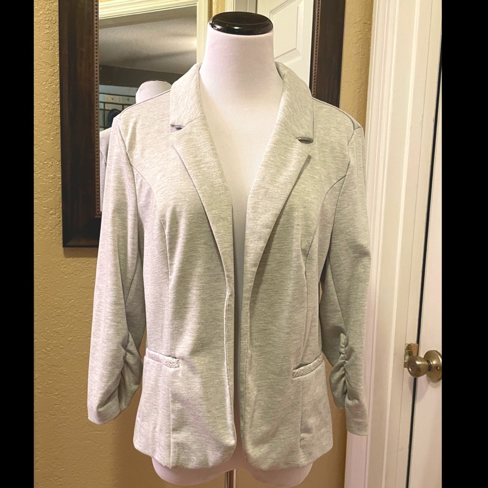 💠Candies Ruched Sleeve Knit Blazer, Junior's XL💠